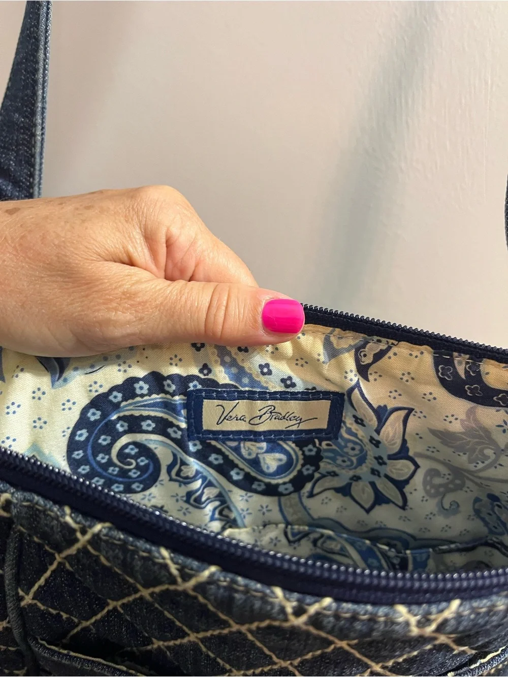 Vera Bradley Quilted Denim Crossbody